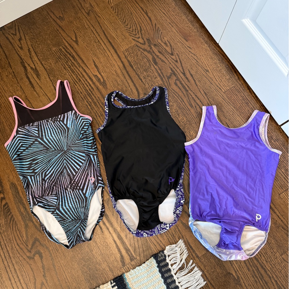Plum Practicewear Gymnastics 3 Leotards Adult Small
